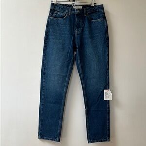 Topshop | Men's Blue Jeans Straight Tapered Leg 30/32